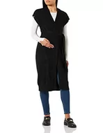 Swetry damskie - Supermom Damski kardigan Dunbar Sleeveless kurtka z dzianiny, Black-P090, XXL - miniaturka - grafika 1
