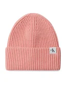 Czapki dla dzieci - Calvin Klein Jeans Czapka Monogram Rib Beanie IU0IU00440 Różowy - miniaturka - grafika 1