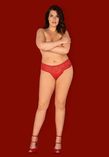 Obsessive Blossmina Figi - Czerwony Wariant/Rozmiar: 6XL/7XL  << DYSKRETNIE   |   DOSTAWA 24h   |  GRATISY - Majtki damskie - miniaturka - grafika 6