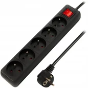 Przedłużacze i rozgałęźniki - HBF BLOW sieciowy PS-570WSP 3m 5Gu 3x1,5czarny 98-047 2_290937_20220221162135 - miniaturka - grafika 1