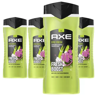 Axe, Epic Fresh, Żel pod prysznic, 4x400 ml - Żele pod prysznic dla mężczyzn - miniaturka - grafika 1