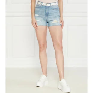 Calvin Klein Jeans Jeansowe szorty Mom Fit - Spodnie sportowe damskie - miniaturka - grafika 1