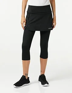 HEAD HEAD Damskie spodnie Club 3/4 Tights Skirt W czarny czarny xxl 814409-BK XXL - Spodnie damskie - miniaturka - grafika 1