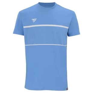 Koszulka tenisowa męska z krótkim rekawem Tecnifibre Team Tech Tee azur - Tenis ziemny - miniaturka - grafika 1