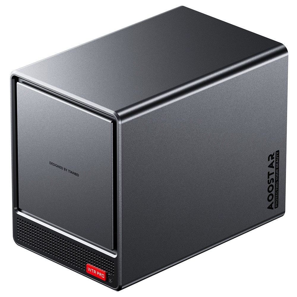 AOOSTAR WTR Pro NAS Mini PC Barebone (No RAM No SSD), AMD Ryzen 7 5825U 8 Cores Max 4.5GHz, HDMI+DP+Type-C Triple 4K Display 1293000EUDF
