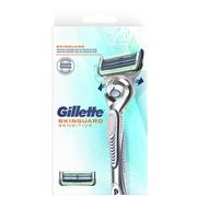 Maszynki do golenia i wkłady - Gillette Skinguard Sensitive maszynka do golenia + wymienne ostrza - miniaturka - grafika 1