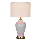 Lampy stojące - Lampa stołowa ceramiczna ANCONA różowa - miniaturka - grafika 1