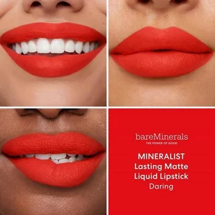 BareMinerals Matowa, płynna pomadka do ust Daring - Szminki - miniaturka - grafika 3