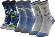 Skarpetki dla dzieci - Skechers 3PPK Boys Casual Glow In The Dark Socks SK41078-9303 Rozmiar: 27-30 - miniaturka - grafika 1