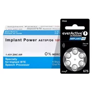 Baterie i akcesoria - EverActive 6 x baterie do aparatów słuchowych ULTRASONIC IMPLANT HD 675 IMPLANT_HD_675 - miniaturka - grafika 1