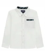 Koszule damskie - Guess Biała Koszula Dziecięca Z Guzikami I Naszywką 100 Gma - GUESS - miniaturka - grafika 1