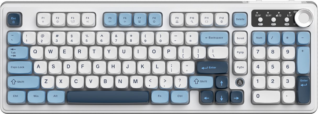 Ajazz Klawiatura membranowa bezprzewodowa Ajazz AF98 PLUS White AF98-PLUS-GB