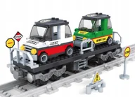 Klocki - KLOCKI KONSTRUKCYJNE POCIĄG TRANSPORTOWY Z SAMOCHODAMI 186 ELEMENTÓW ZESTAW - miniaturka - grafika 1
