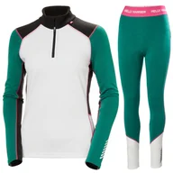 Pozostała odzież narciarska - Helly Hansen Lifa Merino Midweight H/Z, komplet damski, zielony - miniaturka - grafika 1