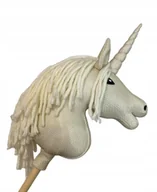 Maskotki i pluszaki - HOBBY HORSE A4, KOŃ NA KIJU - ZŁOTY JEDNOROŻEC - miniaturka - grafika 1