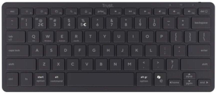 Trust TRUST Klawiatura Nado II Membranowa Bezprzewodowa czarna 25730