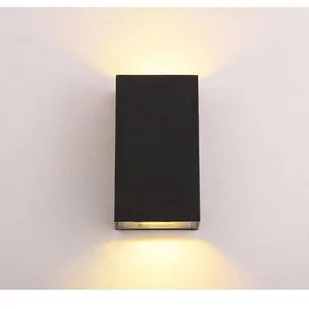 Abigali Ogrodowa LAMPA elewacyjna AGI KM2X3WW Abigali ścienna OPRAWA zewnętrzna LED 6W 3000K outdoor IP65 czarna KM2X3WW - Lampy ogrodowe - miniaturka - grafika 1