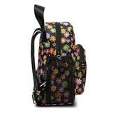 Plecaki - Plecak Nobo BAGP261-KM27 Czarny Z Kwiatami - miniaturka - grafika 1