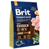Sucha karma dla psów - Brit Premium By Nature Junior Medium M 3 kg - miniaturka - grafika 1