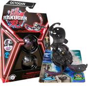 Figurki dla dzieci - Bakugan Octogan Czarna figurka bitewna transformująca + karty - miniaturka - grafika 1