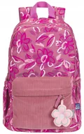 Plecaki - Plecak Młodzieżowy Oxford Bloom – Ciemnoróżowy 2 Komory Mieści A4 26L - miniaturka - grafika 1