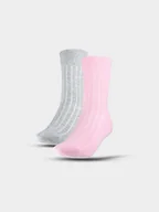 Skarpetki damskie - Damskie skarpetki casual (2-pack) 4F 4FWSS25USOCF375 - multikolor - miniaturka - grafika 1