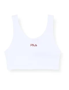 Fila Dziewczęca koszulka Bari Cropped Top Cami, Jasnobiały, 134-140 - Koszulki i topy damskie - miniaturka - grafika 1