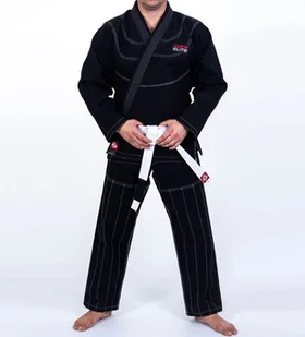 Kimono / GI do treningu BJJ - Grube Czarne DBX ELITE A3 + PAS A0 - Kimona, stroje i obuwie - miniaturka - grafika 1