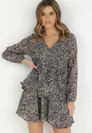 Sukienki - Szara Sukienka Lalessa - miniaturka - grafika 1