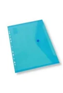 Teczki i skoroszyty - Teczka A4 kopertowa z europerforacją niebieska - miniaturka - grafika 1