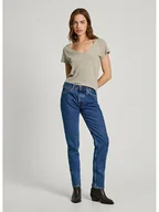 Spodenki damskie - Pepe Jeans Dżinsy - Tapered fit - w kolorze niebieskim - miniaturka - grafika 1