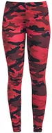 Legginsy - Urban Classics Damskie legginsy Camo spodnie do jogi, fitnessu, długie spodnie streetwear i sportowe o wyglądzie moro, w wielu kolorach, rozmiary XS-5XL, Wielokolorowy (Red Camo 783), M Szczupły - miniaturka - grafika 1