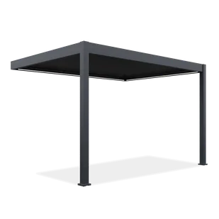 Automatyczna pergola przyścienna z oświetleniem ELEGANCE WALL AUTOMATIC 3x4 Anthracite - Gutroof - Kratki i pergole - miniaturka - grafika 1