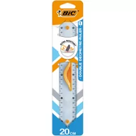 Linijki, ekierki - Noname Linijka DOUBLE RULER 20cm z uchwytem blister 9926561 BIC - miniaturka - grafika 1