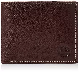 Portfele - Timberland Męski skórzany portfel z naszytą klapką akcesoria podróżne składany portfel, brązowy (Sportz), Rozmiar Uniwersalny - grafika 1
