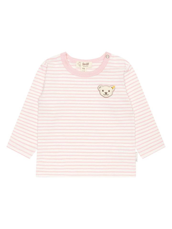 Steiff Koszulka w kolorze jasnoróżowo-kremowym