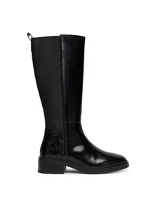 Tommy Hilfiger Kozaki Th Minimal Abrasivato Long Boot FW0FW08979 Czarny - Kozaki damskie - miniaturka - grafika 1