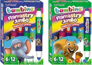 St. Majewski Flamastry dwustronne 12 kolorów Jumbo Bambino WIKR-1007564 - Flamastry - miniaturka - grafika 4