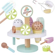 Zabawki AGD - Drewniane Lody Magnetyczne na Stojaku Lumarko! - miniaturka - grafika 1