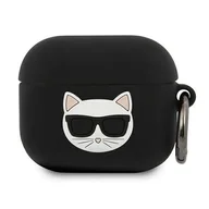 Akcesoria do słuchawek - Apple Karl Lagerfeld Etui Karl Lagerfeld KLACA3SILCHBK AirPods 3 cover czarny/black Silicone Choupette KLD578BLK - miniaturka - grafika 1