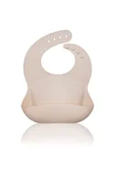 Śliniaki i fartuszki - PETITE&MARS Śliniak silikonowy Sam - Beige - miniaturka - grafika 1