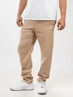 Spodnie męskie - Spodnie Materiałowe Chino Jigga Wear beżowe L - miniaturka - grafika 1