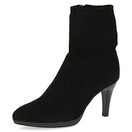 Botki damskie - Caprice Damskie 9-25338-41 botki sznurowane z obcasem, Black Stretch, 40 EU - miniaturka - grafika 1
