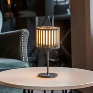 Lampy stojące - Konstsmide Akumulatorowa lampa stołowa LED Bottle, czarna, aluminium, IP54, - miniaturka - grafika 1