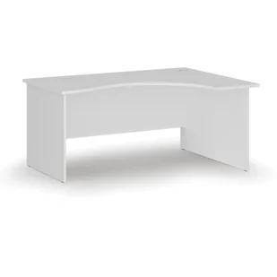 Biurko narożne PRIMO WHITE, 1600 x 1200 mm, prawe, białe - Biurka - miniaturka - grafika 1