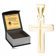 Biżuteria dla dzieci - SUBTELNY SREBRNY RODOWANY KRZYŻYK DIAMENTOWANY 925 NA CHRZEST BIERZMOWANIE - miniaturka - grafika 1