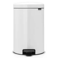 Kosze na śmieci - Brabantia Kosz pedałowy newIcon z metalowym wiaderkiem, biały, 20 l - miniaturka - grafika 1