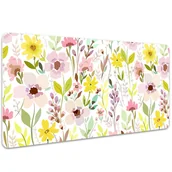 Podkładki na biurko - Ochronna mata na biurko Kolorowe kwiaty 100x50 cm, Dywanomat - miniaturka - grafika 1
