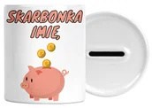Skarbonki - ŚWINKA SKARBONKA Z IMIENIEM CERAMICZNA NADRUKIEM - miniaturka - grafika 1