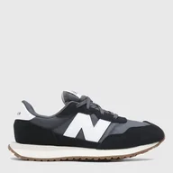 Bluzy sportowe damskie - Buty sportowe damskie na platformie do kostki New Balance 237 GS237PF 40 26.1 cm Czarne (5904862457550) - miniaturka - grafika 1